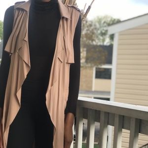 Love Tree Draped Open Vest